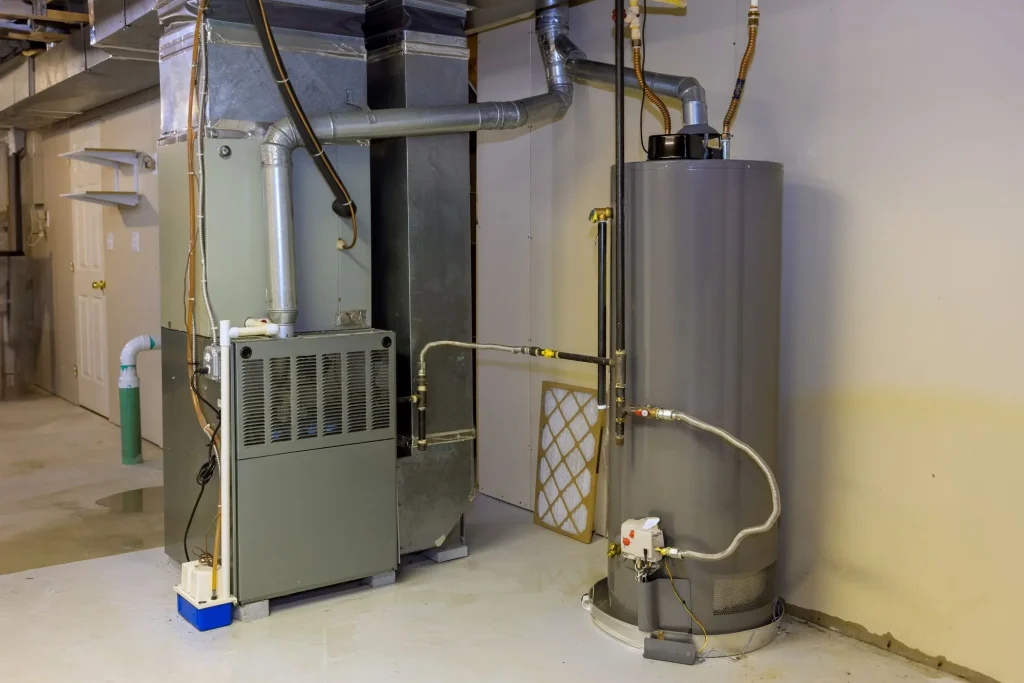 Tank water heater being replaced with a tankless unit in an Edmonton home